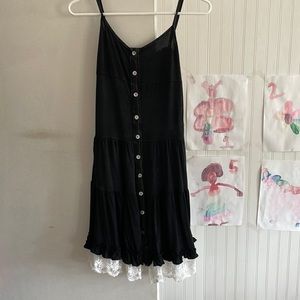 Black dress with lace bottom